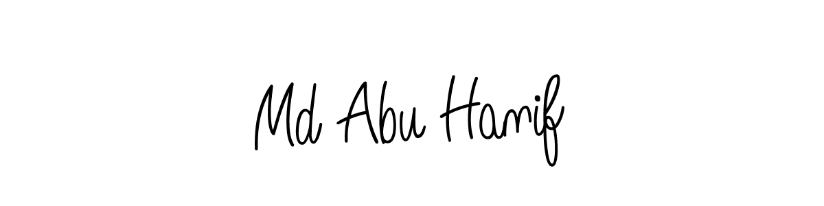 Use a signature maker to create a handwritten signature online. With this signature software, you can design (Angelique-Rose-font-FFP) your own signature for name Md Abu Hanif. Md Abu Hanif signature style 5 images and pictures png