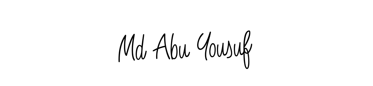 Md Abu Yousuf stylish signature style. Best Handwritten Sign (Angelique-Rose-font-FFP) for my name. Handwritten Signature Collection Ideas for my name Md Abu Yousuf. Md Abu Yousuf signature style 5 images and pictures png