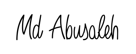 Designed for modern professionals: Md Abusaleh name signature crafted with Angelique-Rose-font-FFP script. Ready for digital PDF workflows. Md Abusaleh signature style 5 images and pictures png