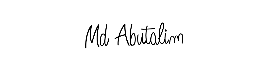 Use a signature maker to create a handwritten signature online. With this signature software, you can design (Angelique-Rose-font-FFP) your own signature for name Md Abutalim. Md Abutalim signature style 5 images and pictures png