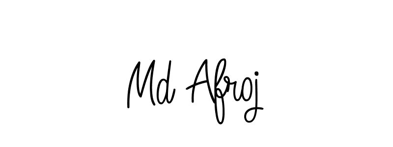 Design your own signature with our free online signature maker. With this signature software, you can create a handwritten (Angelique-Rose-font-FFP) signature for name Md Afroj. Md Afroj signature style 5 images and pictures png