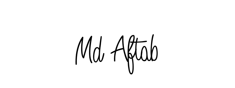 Design your own signature with our free online signature maker. With this signature software, you can create a handwritten (Angelique-Rose-font-FFP) signature for name Md Aftab. Md Aftab signature style 5 images and pictures png