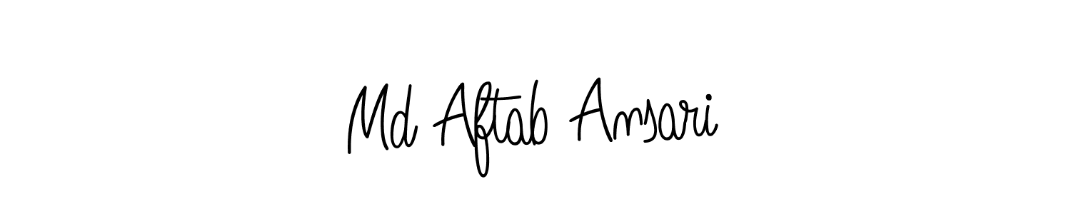 Md Aftab Ansari stylish signature style. Best Handwritten Sign (Angelique-Rose-font-FFP) for my name. Handwritten Signature Collection Ideas for my name Md Aftab Ansari. Md Aftab Ansari signature style 5 images and pictures png