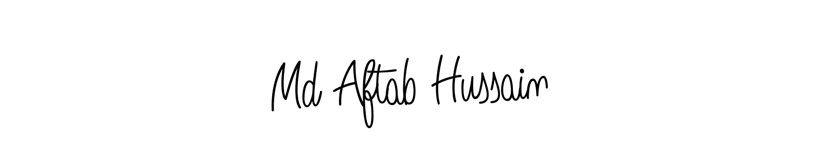 How to make Md Aftab Hussain name signature. Use Angelique-Rose-font-FFP style for creating short signs online. This is the latest handwritten sign. Md Aftab Hussain signature style 5 images and pictures png