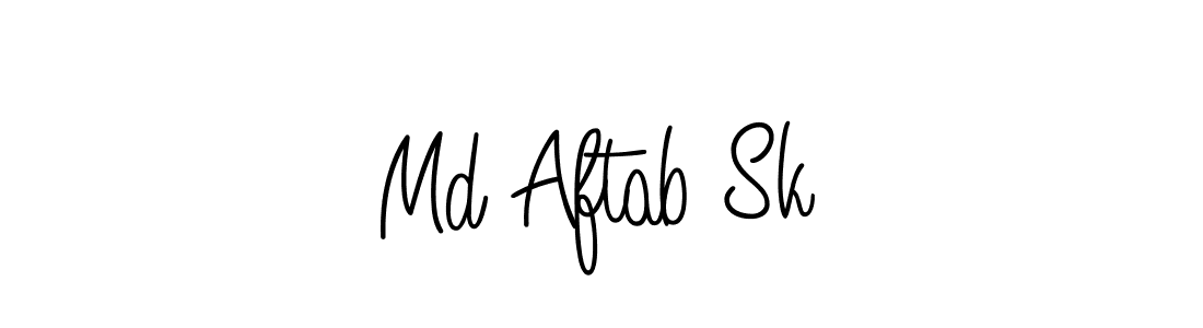 How to make Md Aftab Sk name signature. Use Angelique-Rose-font-FFP style for creating short signs online. This is the latest handwritten sign. Md Aftab Sk signature style 5 images and pictures png