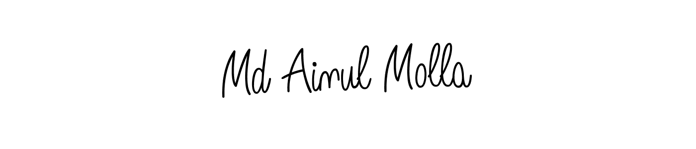 if you are searching for the best signature style for your name Md Ainul Molla. so please give up your signature search. here we have designed multiple signature styles  using Angelique-Rose-font-FFP. Md Ainul Molla signature style 5 images and pictures png