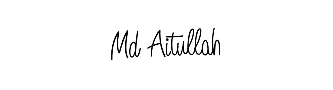 The best way (Angelique-Rose-font-FFP) to make a short signature is to pick only two or three words in your name. The name Md Aitullah include a total of six letters. For converting this name. Md Aitullah signature style 5 images and pictures png