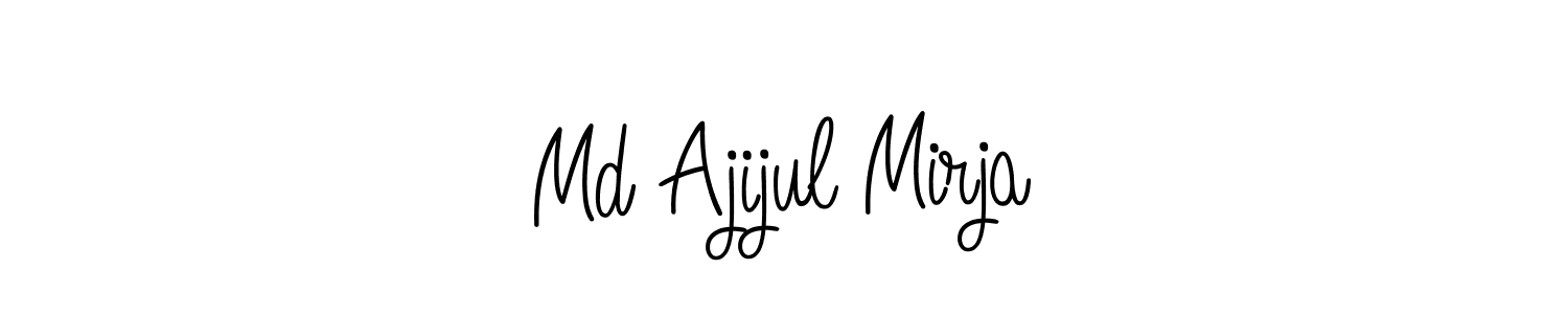 Also You can easily find your signature by using the search form. We will create Md Ajijul Mirja name handwritten signature images for you free of cost using Angelique-Rose-font-FFP sign style. Md Ajijul Mirja signature style 5 images and pictures png