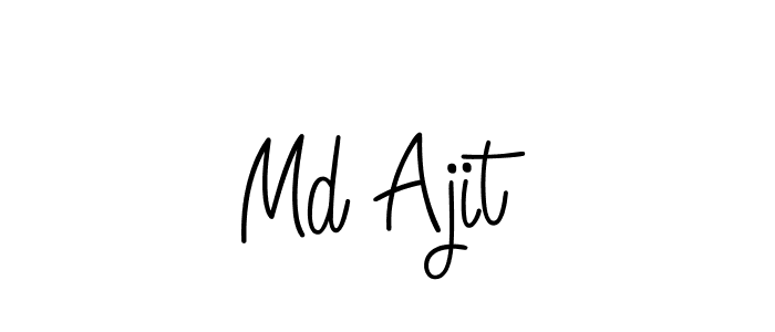 You should practise on your own different ways (Angelique-Rose-font-FFP) to write your name (Md Ajit) in signature. don't let someone else do it for you. Md Ajit signature style 5 images and pictures png