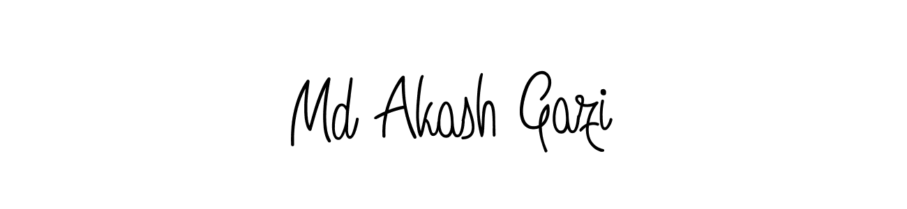 Use a signature maker to create a handwritten signature online. With this signature software, you can design (Angelique-Rose-font-FFP) your own signature for name Md Akash Gazi. Md Akash Gazi signature style 5 images and pictures png