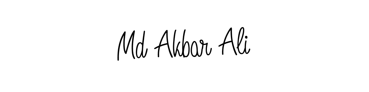 Make a beautiful signature design for name Md Akbar Ali. With this signature (Angelique-Rose-font-FFP) style, you can create a handwritten signature for free. Md Akbar Ali signature style 5 images and pictures png