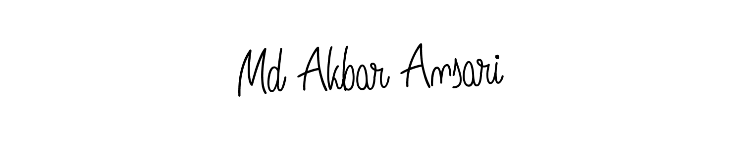Md Akbar Ansari stylish signature style. Best Handwritten Sign (Angelique-Rose-font-FFP) for my name. Handwritten Signature Collection Ideas for my name Md Akbar Ansari. Md Akbar Ansari signature style 5 images and pictures png
