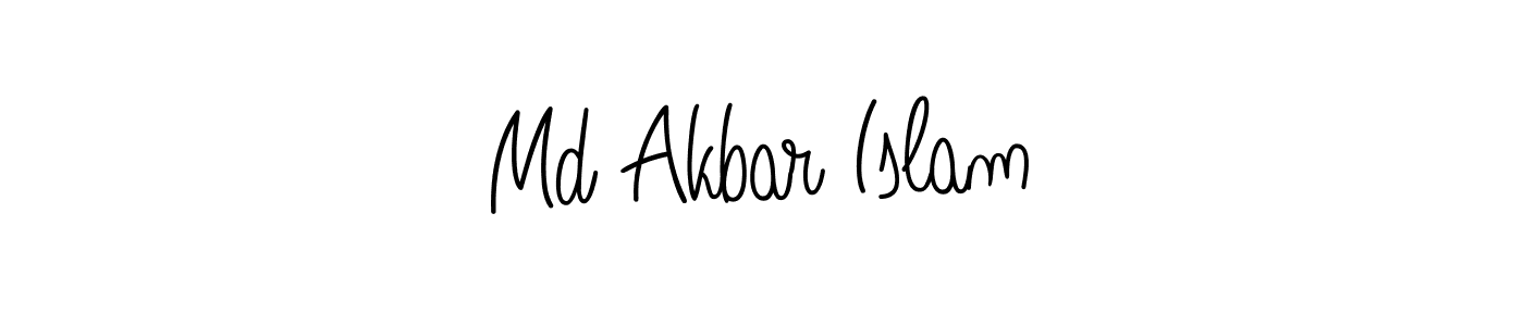 Design your own signature with our free online signature maker. With this signature software, you can create a handwritten (Angelique-Rose-font-FFP) signature for name Md Akbar Islam. Md Akbar Islam signature style 5 images and pictures png