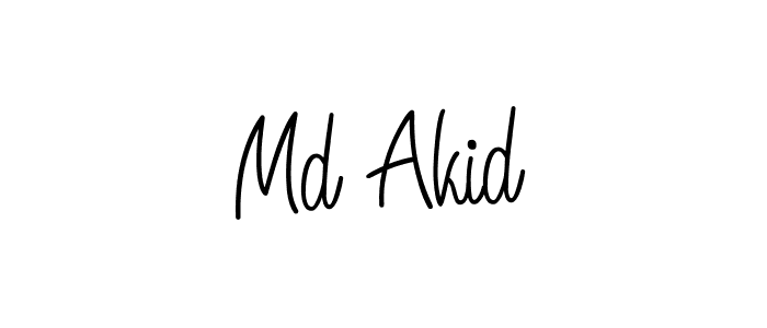 Use a signature maker to create a handwritten signature online. With this signature software, you can design (Angelique-Rose-font-FFP) your own signature for name Md Akid. Md Akid signature style 5 images and pictures png