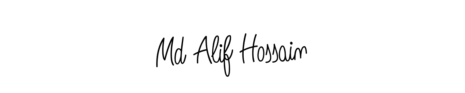 Make a beautiful signature design for name Md Alif Hossain. With this signature (Angelique-Rose-font-FFP) style, you can create a handwritten signature for free. Md Alif Hossain signature style 5 images and pictures png