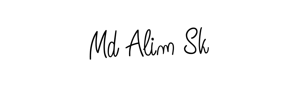 How to make Md Alim Sk name signature. Use Angelique-Rose-font-FFP style for creating short signs online. This is the latest handwritten sign. Md Alim Sk signature style 5 images and pictures png