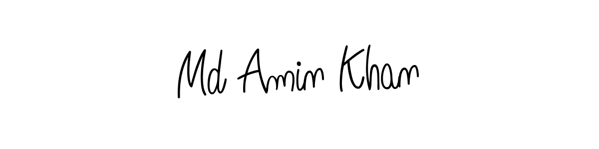 Use a signature maker to create a handwritten signature online. With this signature software, you can design (Angelique-Rose-font-FFP) your own signature for name Md Amin Khan. Md Amin Khan signature style 5 images and pictures png