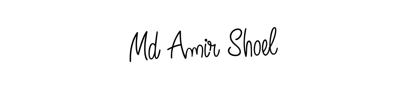 Make a beautiful signature design for name Md Amir Shoel. With this signature (Angelique-Rose-font-FFP) style, you can create a handwritten signature for free. Md Amir Shoel signature style 5 images and pictures png