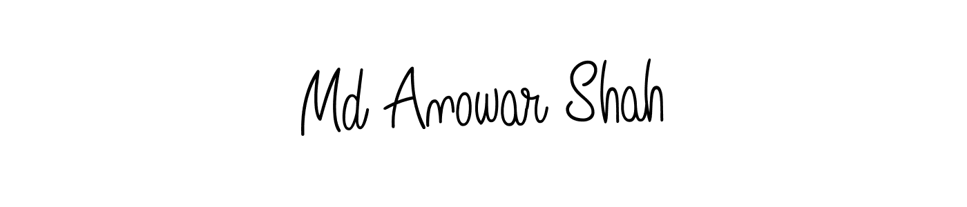 The best way (Angelique-Rose-font-FFP) to make a short signature is to pick only two or three words in your name. The name Md Anowar Shah include a total of six letters. For converting this name. Md Anowar Shah signature style 5 images and pictures png