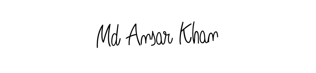 How to make Md Ansar Khan name signature. Use Angelique-Rose-font-FFP style for creating short signs online. This is the latest handwritten sign. Md Ansar Khan signature style 5 images and pictures png