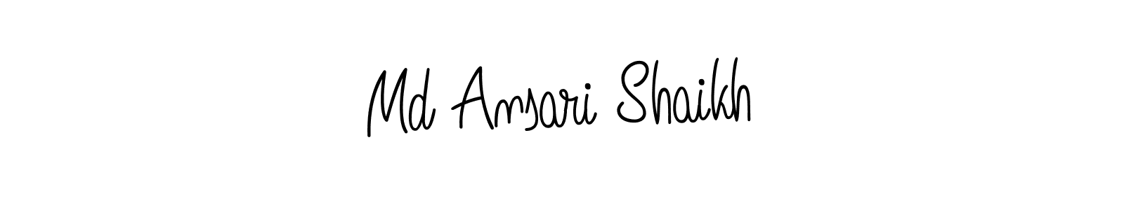 How to make Md Ansari Shaikh name signature. Use Angelique-Rose-font-FFP style for creating short signs online. This is the latest handwritten sign. Md Ansari Shaikh signature style 5 images and pictures png