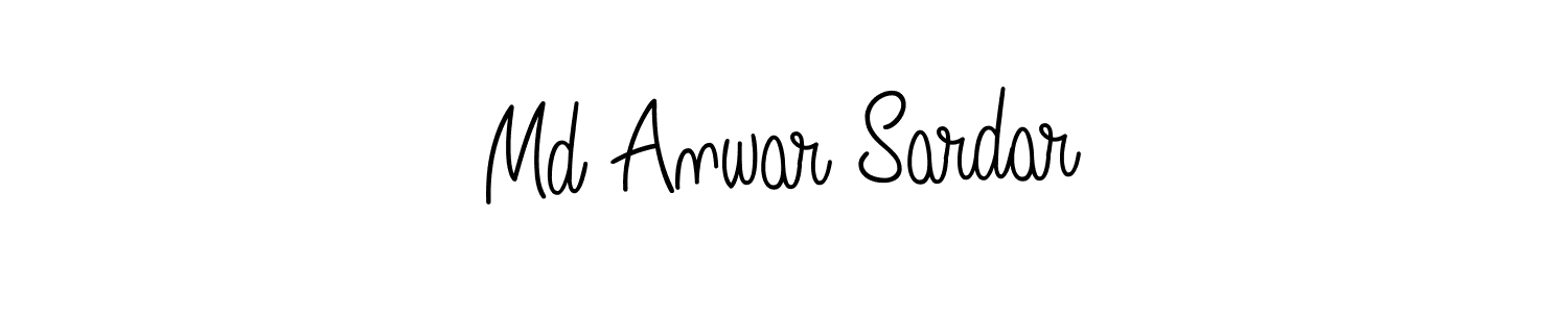 Design your own signature with our free online signature maker. With this signature software, you can create a handwritten (Angelique-Rose-font-FFP) signature for name Md Anwar Sardar. Md Anwar Sardar signature style 5 images and pictures png