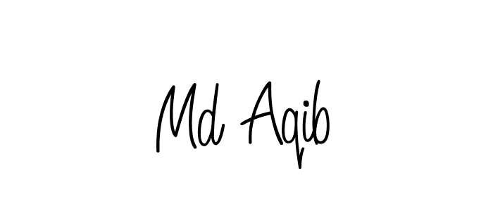 Make a beautiful signature design for name Md Aqib. With this signature (Angelique-Rose-font-FFP) style, you can create a handwritten signature for free. Md Aqib signature style 5 images and pictures png