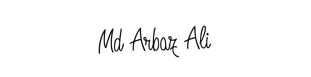 Use a signature maker to create a handwritten signature online. With this signature software, you can design (Angelique-Rose-font-FFP) your own signature for name Md Arbaz Ali. Md Arbaz Ali signature style 5 images and pictures png