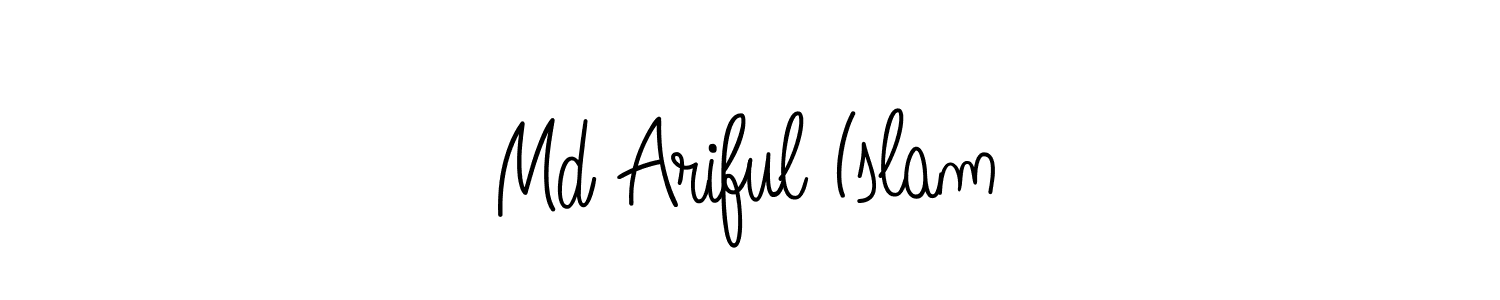 How to make Md Ariful Islam name signature. Use Angelique-Rose-font-FFP style for creating short signs online. This is the latest handwritten sign. Md Ariful Islam signature style 5 images and pictures png