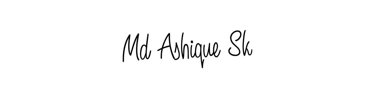 How to make Md Ashique Sk signature? Angelique-Rose-font-FFP is a professional autograph style. Create handwritten signature for Md Ashique Sk name. Md Ashique Sk signature style 5 images and pictures png
