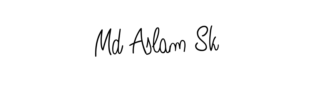 Design your own signature with our free online signature maker. With this signature software, you can create a handwritten (Angelique-Rose-font-FFP) signature for name Md Aslam Sk. Md Aslam Sk signature style 5 images and pictures png