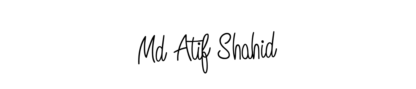 How to Draw Md Atif Shahid signature style? Angelique-Rose-font-FFP is a latest design signature styles for name Md Atif Shahid. Md Atif Shahid signature style 5 images and pictures png