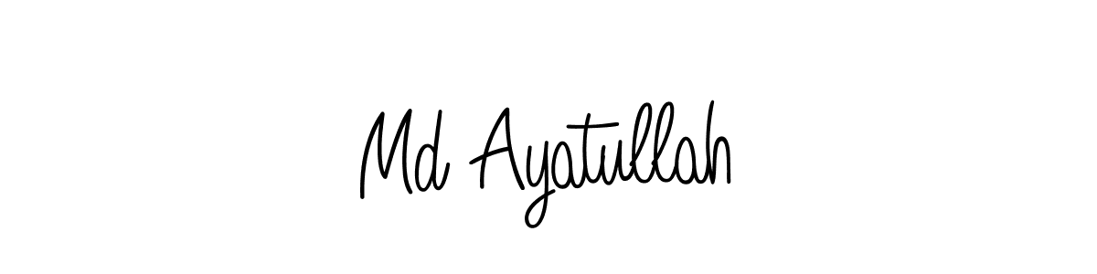 Use a signature maker to create a handwritten signature online. With this signature software, you can design (Angelique-Rose-font-FFP) your own signature for name Md Ayatullah. Md Ayatullah signature style 5 images and pictures png