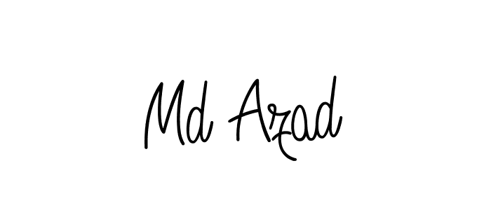 How to make Md Azad name signature. Use Angelique-Rose-font-FFP style for creating short signs online. This is the latest handwritten sign. Md Azad signature style 5 images and pictures png