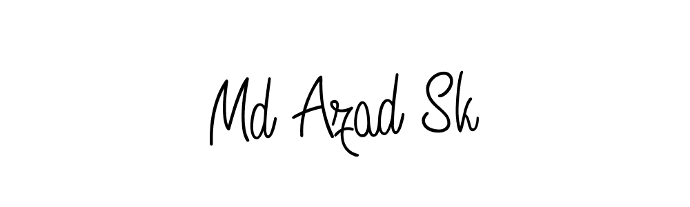 The best way (Angelique-Rose-font-FFP) to make a short signature is to pick only two or three words in your name. The name Md Azad Sk include a total of six letters. For converting this name. Md Azad Sk signature style 5 images and pictures png
