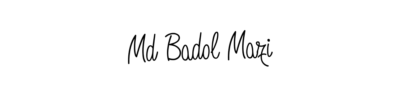 You should practise on your own different ways (Angelique-Rose-font-FFP) to write your name (Md Badol Mazi) in signature. don't let someone else do it for you. Md Badol Mazi signature style 5 images and pictures png