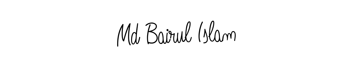 How to make Md Bairul Islam name signature. Use Angelique-Rose-font-FFP style for creating short signs online. This is the latest handwritten sign. Md Bairul Islam signature style 5 images and pictures png