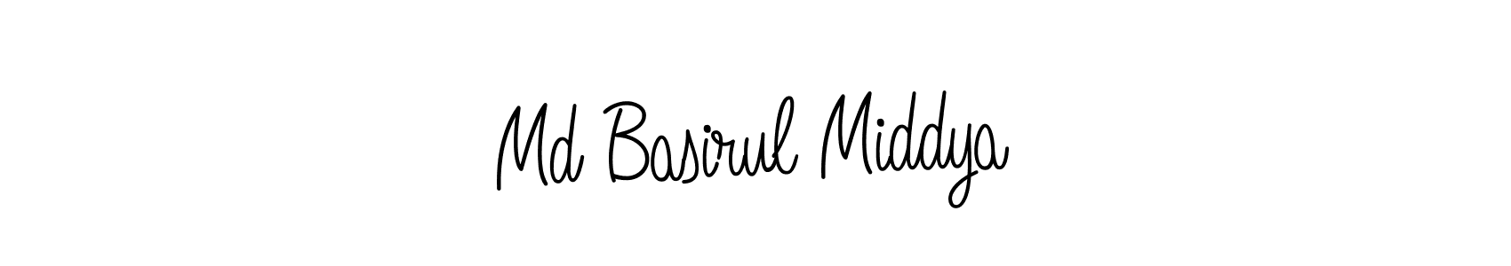 Create a beautiful signature design for name Md Basirul Middya. With this signature (Angelique-Rose-font-FFP) fonts, you can make a handwritten signature for free. Md Basirul Middya signature style 5 images and pictures png