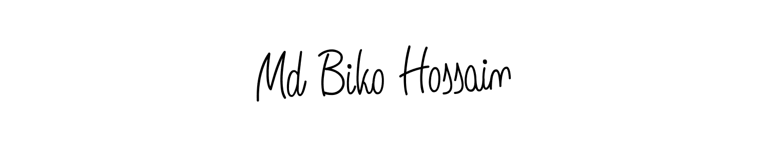 This is the best signature style for the Md Biko Hossain name. Also you like these signature font (Angelique-Rose-font-FFP). Mix name signature. Md Biko Hossain signature style 5 images and pictures png