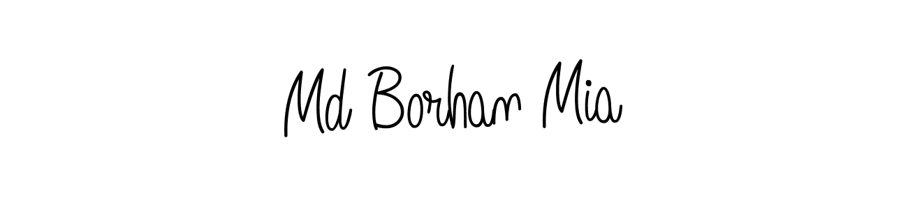 Design your own signature with our free online signature maker. With this signature software, you can create a handwritten (Angelique-Rose-font-FFP) signature for name Md Borhan Mia. Md Borhan Mia signature style 5 images and pictures png
