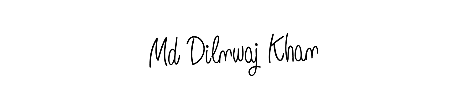 Make a beautiful signature design for name Md Dilnwaj Khan. With this signature (Angelique-Rose-font-FFP) style, you can create a handwritten signature for free. Md Dilnwaj Khan signature style 5 images and pictures png