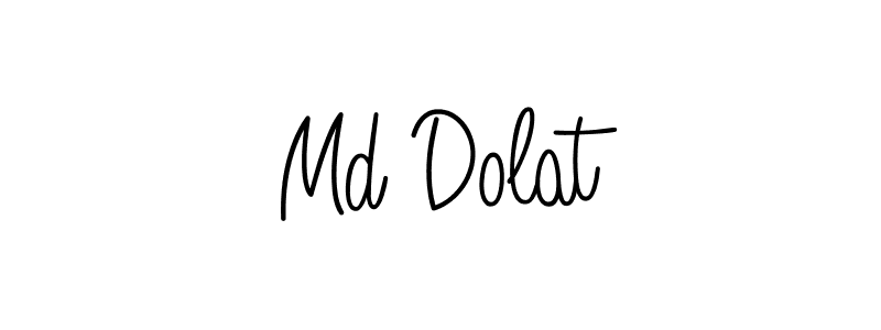 Md Dolat stylish signature style. Best Handwritten Sign (Angelique-Rose-font-FFP) for my name. Handwritten Signature Collection Ideas for my name Md Dolat. Md Dolat signature style 5 images and pictures png