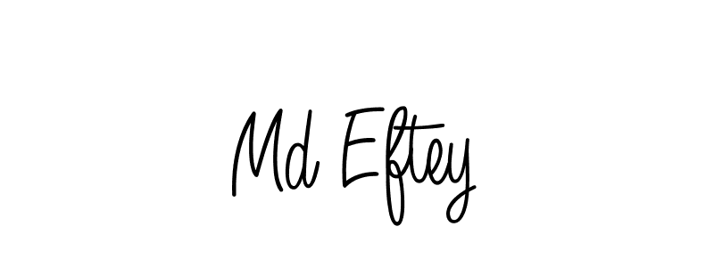 Make a beautiful signature design for name Md Eftey. With this signature (Angelique-Rose-font-FFP) style, you can create a handwritten signature for free. Md Eftey signature style 5 images and pictures png