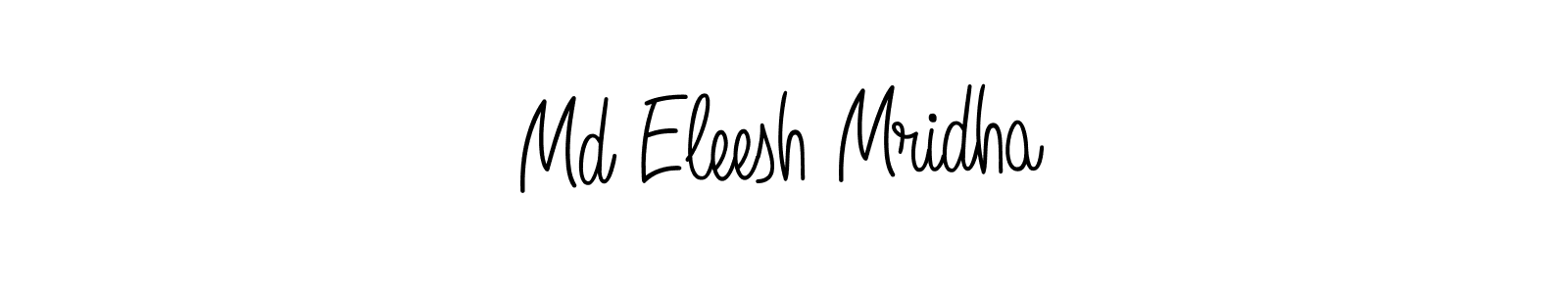 Make a short Md Eleesh Mridha signature style. Manage your documents anywhere anytime using Angelique-Rose-font-FFP. Create and add eSignatures, submit forms, share and send files easily. Md Eleesh Mridha signature style 5 images and pictures png