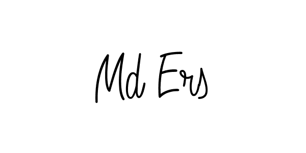Md Ers stylish signature style. Best Handwritten Sign (Angelique-Rose-font-FFP) for my name. Handwritten Signature Collection Ideas for my name Md Ers. Md Ers signature style 5 images and pictures png