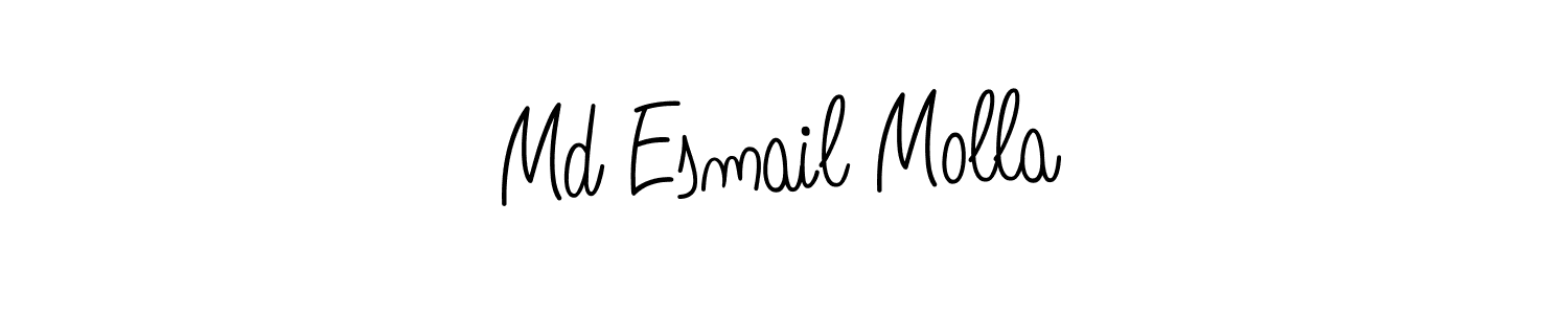 This is the best signature style for the Md Esmail Molla name. Also you like these signature font (Angelique-Rose-font-FFP). Mix name signature. Md Esmail Molla signature style 5 images and pictures png