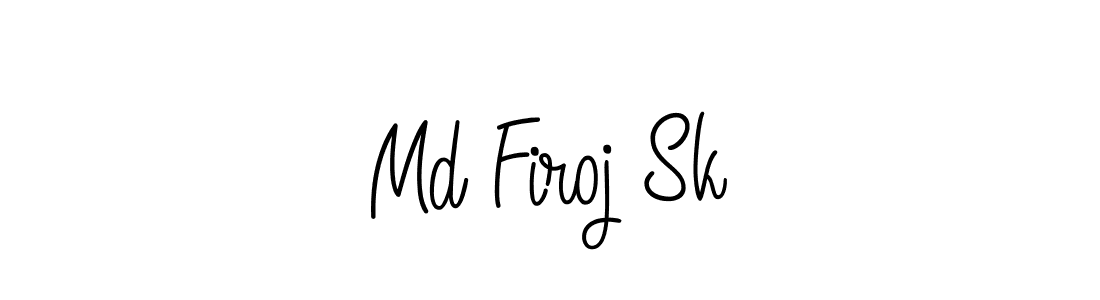 You should practise on your own different ways (Angelique-Rose-font-FFP) to write your name (Md Firoj Sk) in signature. don't let someone else do it for you. Md Firoj Sk signature style 5 images and pictures png