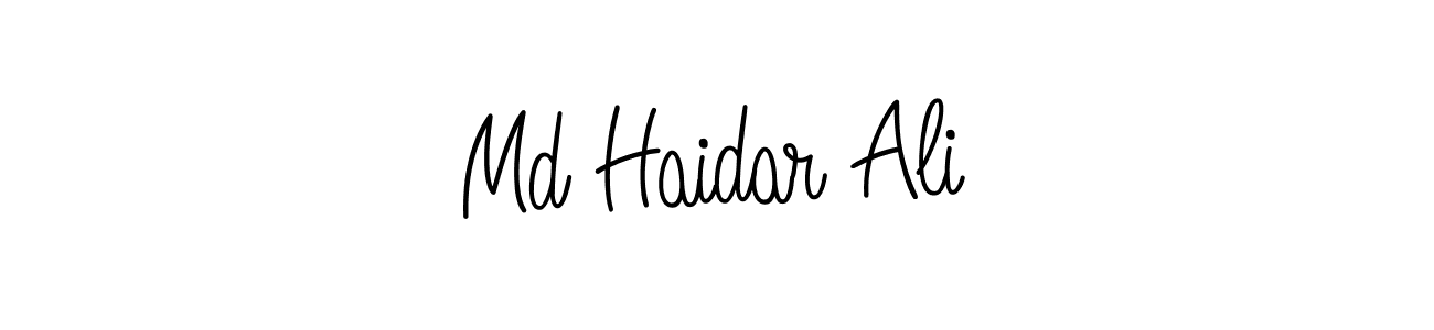 Use a signature maker to create a handwritten signature online. With this signature software, you can design (Angelique-Rose-font-FFP) your own signature for name Md Haidar Ali. Md Haidar Ali signature style 5 images and pictures png