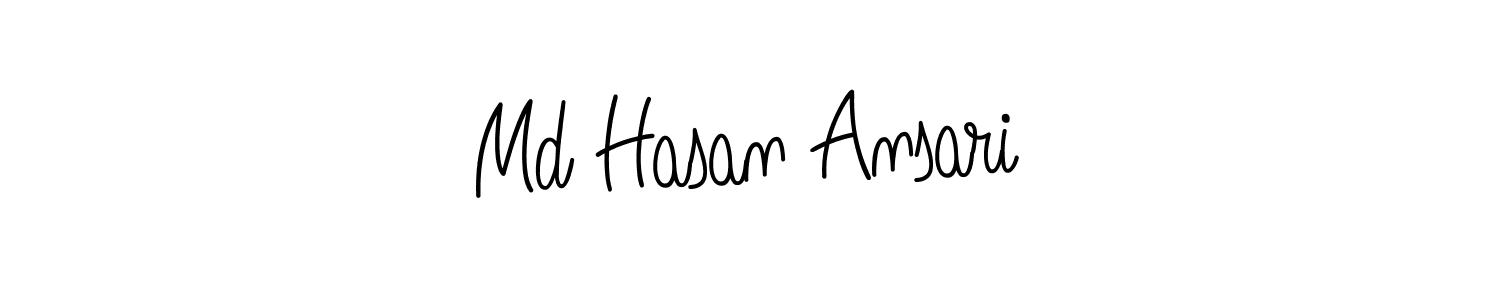 How to make Md Hasan Ansari name signature. Use Angelique-Rose-font-FFP style for creating short signs online. This is the latest handwritten sign. Md Hasan Ansari signature style 5 images and pictures png