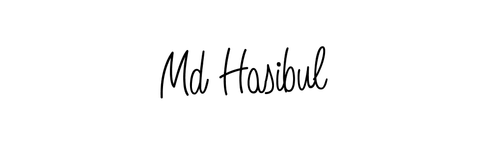 How to make Md Hasibul name signature. Use Angelique-Rose-font-FFP style for creating short signs online. This is the latest handwritten sign. Md Hasibul signature style 5 images and pictures png